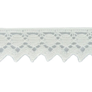 Δαντέλα Βαμβακερή Λευκή 2,5 cm 30016
