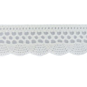 Δαντέλα Βαμβακερή Λευκή 3,5 cm 19415