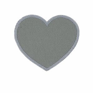 Θερμοκολλητικό Μοτίφ Καρδιά 45x50mm Γκρι
