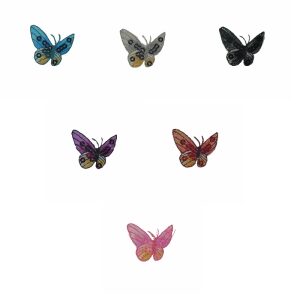 Θερμοκολλητικό Μοτίφ Πεταλούδα με Πούλιες (6 Χρώματα)