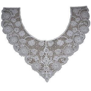 Γιακάς Βαμβακερός Λευκός Δαντελένιος 18916