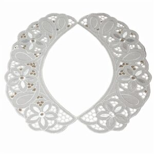 Γιακάς Βαμβακερός Λευκός Δαντελένιος 272802