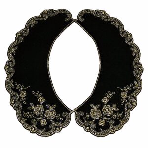 Γιακάς Βελούδινος Μαύρος- Χρυσός 57093