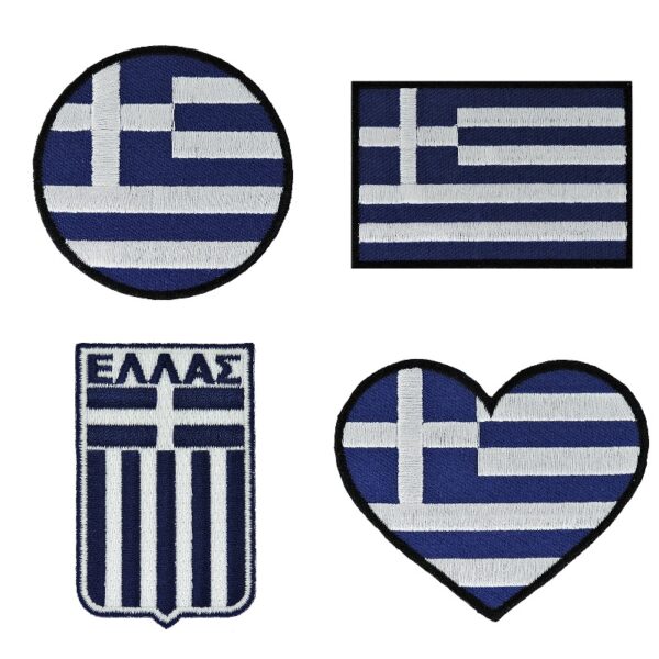 Θερμοκολλητικό Μοτίφ Ελληνική Σημαία (Διάφορα Σχέδια)
