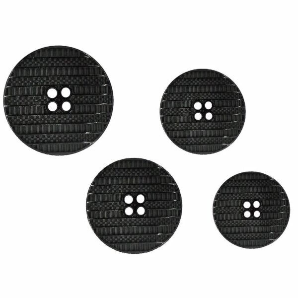Κουμπί Πλαστικό Μαύρο (4 Μεγέθη) 4207 (2)
