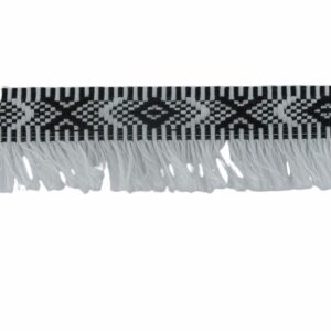 Τρέσα Βαμβακερή με Κρόσια Λευκή 3,5cm TS302