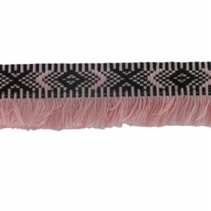 Τρέσα Βαμβακερή με Κρόσια Ροζ 3,5cm TS302