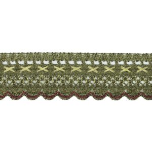 Τρέσα Πολυεστερική Χρυσή Σκούρα Μπορντό 35 mm 13393