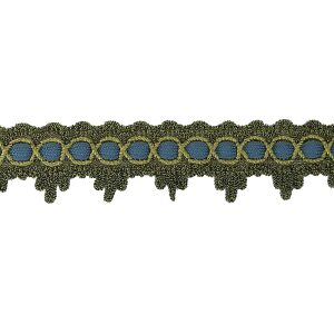 Τρέσα Πολυεστερική Χρυσή Μπλε 20 mm 171310