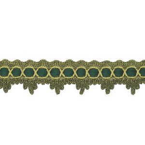 Τρέσα Πολυεστερική Χρυσή Πράσινη 20 mm 171310