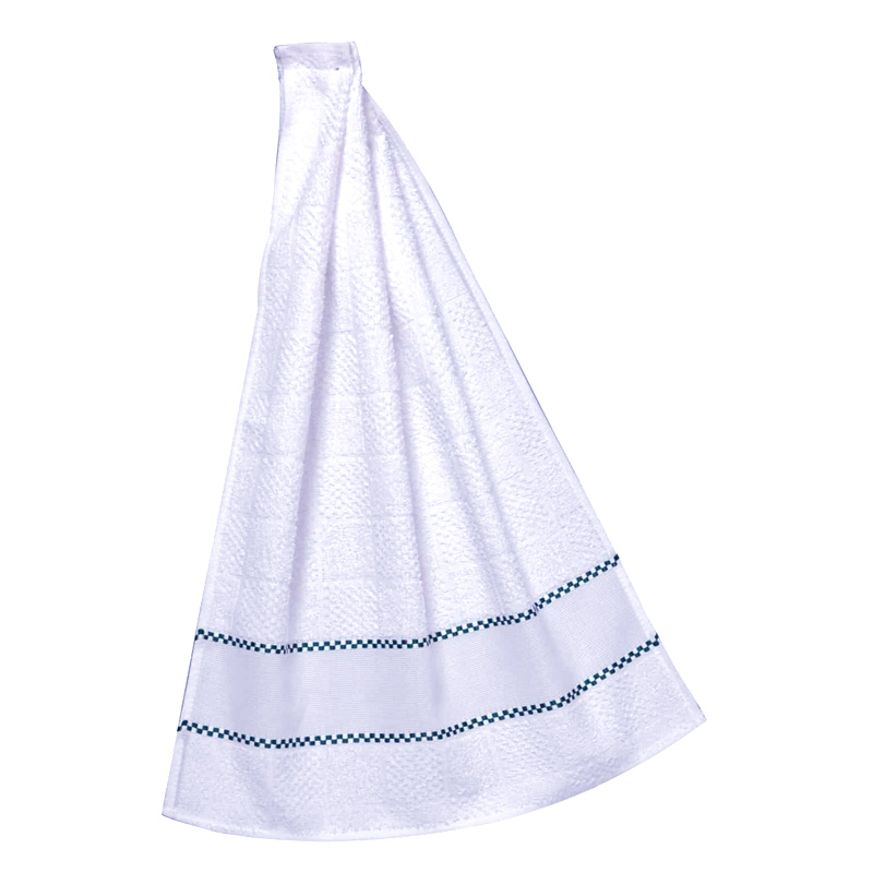 Πετσέτα Κουζίνας Βαμβακερή Λευκή- Μπλε 55x70 cm