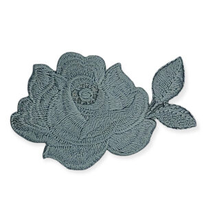 Θερμοκολλητικό Μοτίφ Λουλούδι 60x40 mm Γκρι