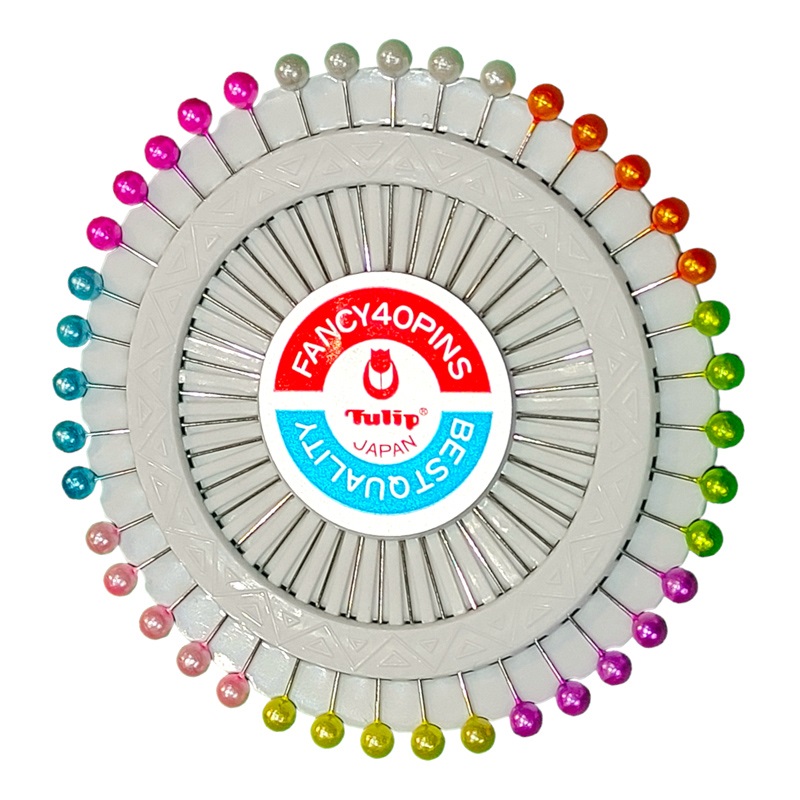 Καρφίτσες με Πολύχρωμες Πέρλες (40 τμχ.)